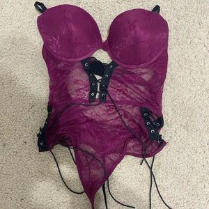 Lace lingerie one piece